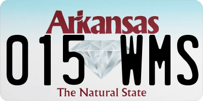 AR license plate 015WMS