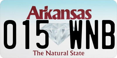 AR license plate 015WNB