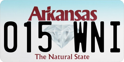 AR license plate 015WNI