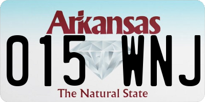 AR license plate 015WNJ