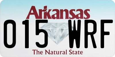 AR license plate 015WRF