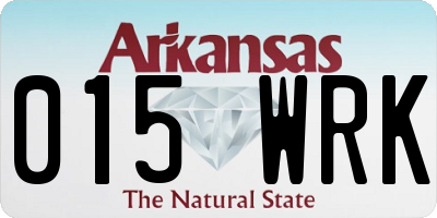 AR license plate 015WRK