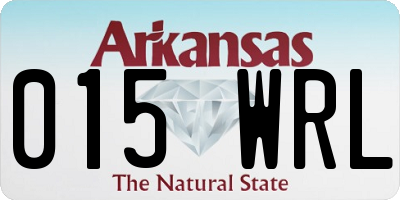 AR license plate 015WRL