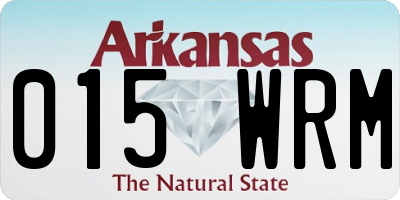 AR license plate 015WRM
