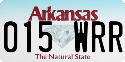 AR license plate 015WRR