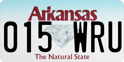AR license plate 015WRU