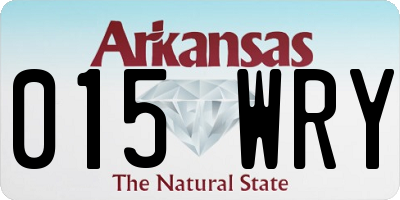AR license plate 015WRY