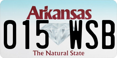 AR license plate 015WSB