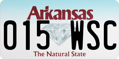 AR license plate 015WSC