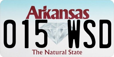 AR license plate 015WSD