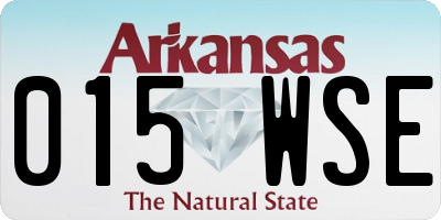 AR license plate 015WSE