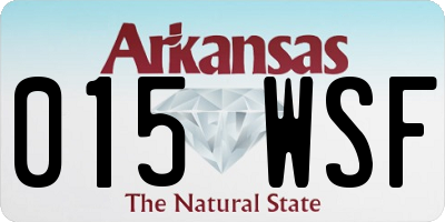 AR license plate 015WSF