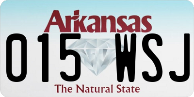 AR license plate 015WSJ