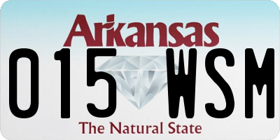 AR license plate 015WSM