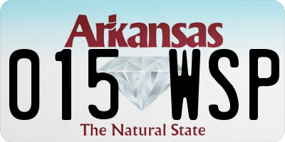 AR license plate 015WSP