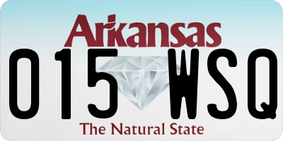 AR license plate 015WSQ