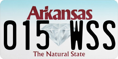 AR license plate 015WSS