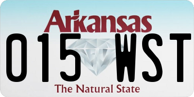 AR license plate 015WST