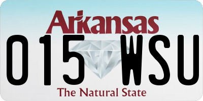 AR license plate 015WSU