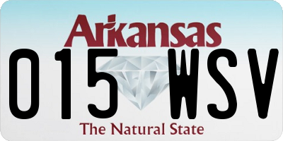 AR license plate 015WSV