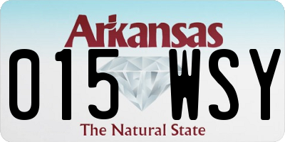 AR license plate 015WSY