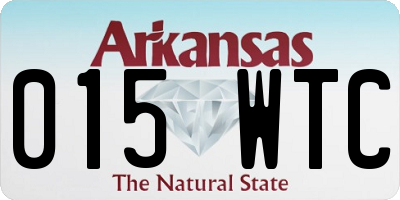 AR license plate 015WTC