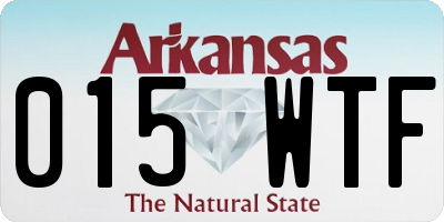 AR license plate 015WTF