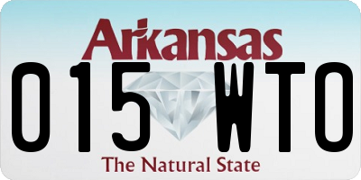 AR license plate 015WTO