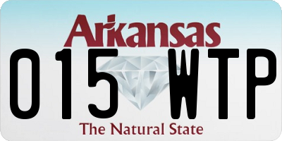 AR license plate 015WTP