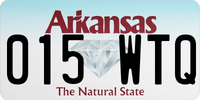 AR license plate 015WTQ