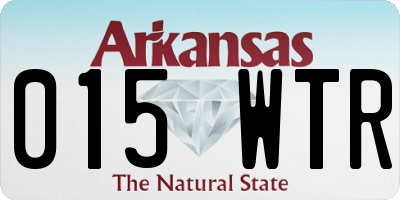 AR license plate 015WTR