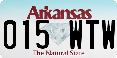 AR license plate 015WTW
