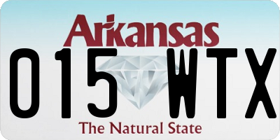 AR license plate 015WTX