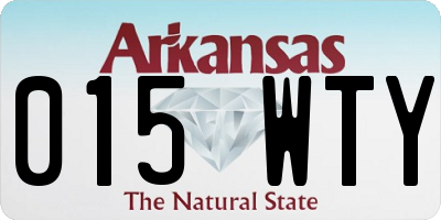 AR license plate 015WTY