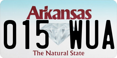 AR license plate 015WUA