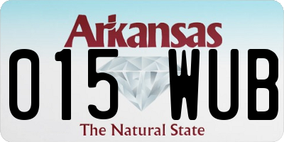 AR license plate 015WUB