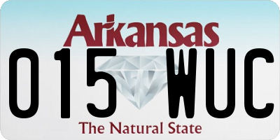 AR license plate 015WUC