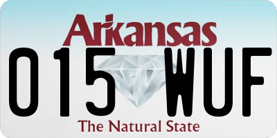 AR license plate 015WUF
