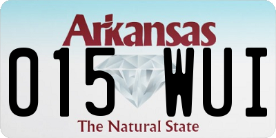 AR license plate 015WUI