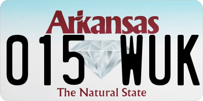 AR license plate 015WUK