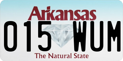 AR license plate 015WUM