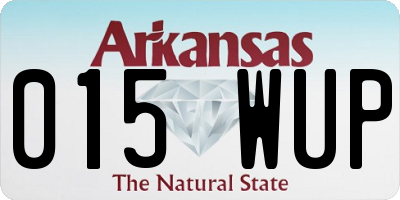 AR license plate 015WUP