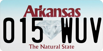 AR license plate 015WUV