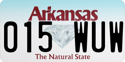 AR license plate 015WUW