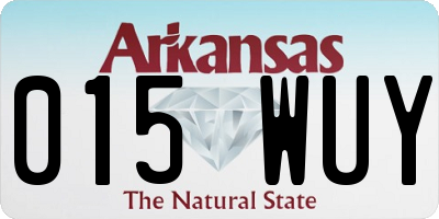 AR license plate 015WUY