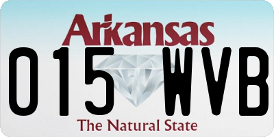 AR license plate 015WVB