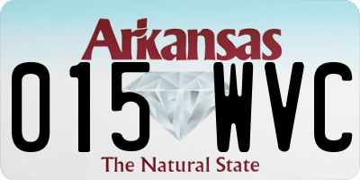 AR license plate 015WVC