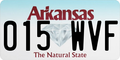AR license plate 015WVF