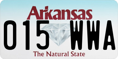 AR license plate 015WWA