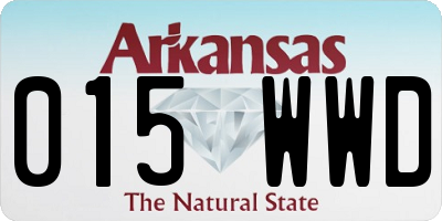 AR license plate 015WWD